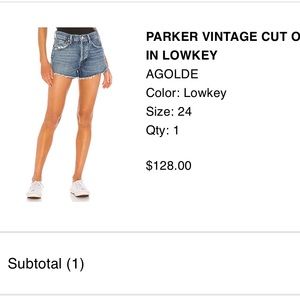 Agolde Parker Vintage Cut Off Shorts